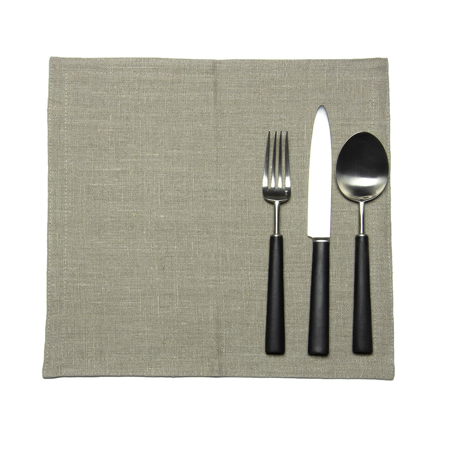 Emilia Natural Linen Placemat / 30x30cm / Pack of 4