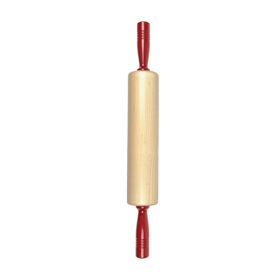 Fletchers' Mill Classic Rolling Pin 12inch Red Handle