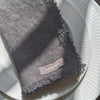 Fringed Linen Napkins / Pack of 4 / 47x47cm / Grey *
