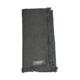 Fringed Linen Napkins / Pack of 4 / 47x47cm / Grey *