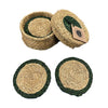 Gone Rural Round Coasters / Pack of 6 / Green Trim *