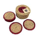 Gone Rural Round Coasters / Pack of 6 / Red Trim *