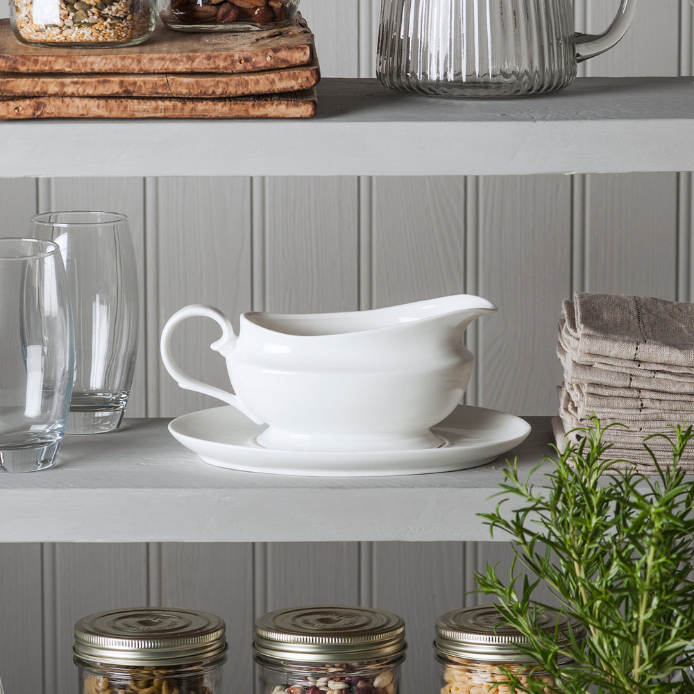 Porcelain Gravy Boat with Saucer / 500ml