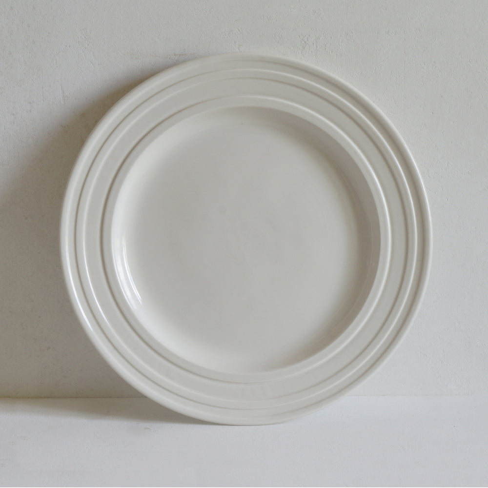 John Julian Classical Porcelain Impressed Line Charger Plate / 30cm *