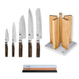 Kai Shun Premier 5 Knife, Whetstone and Block Set / Oak Block