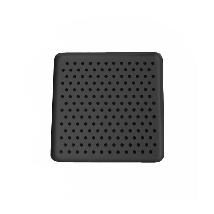 Kaymet Serving Tray Square Black and Rubber / 17x17cm