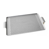Kaymet Serving Tray Rectangle Silver and Rubber