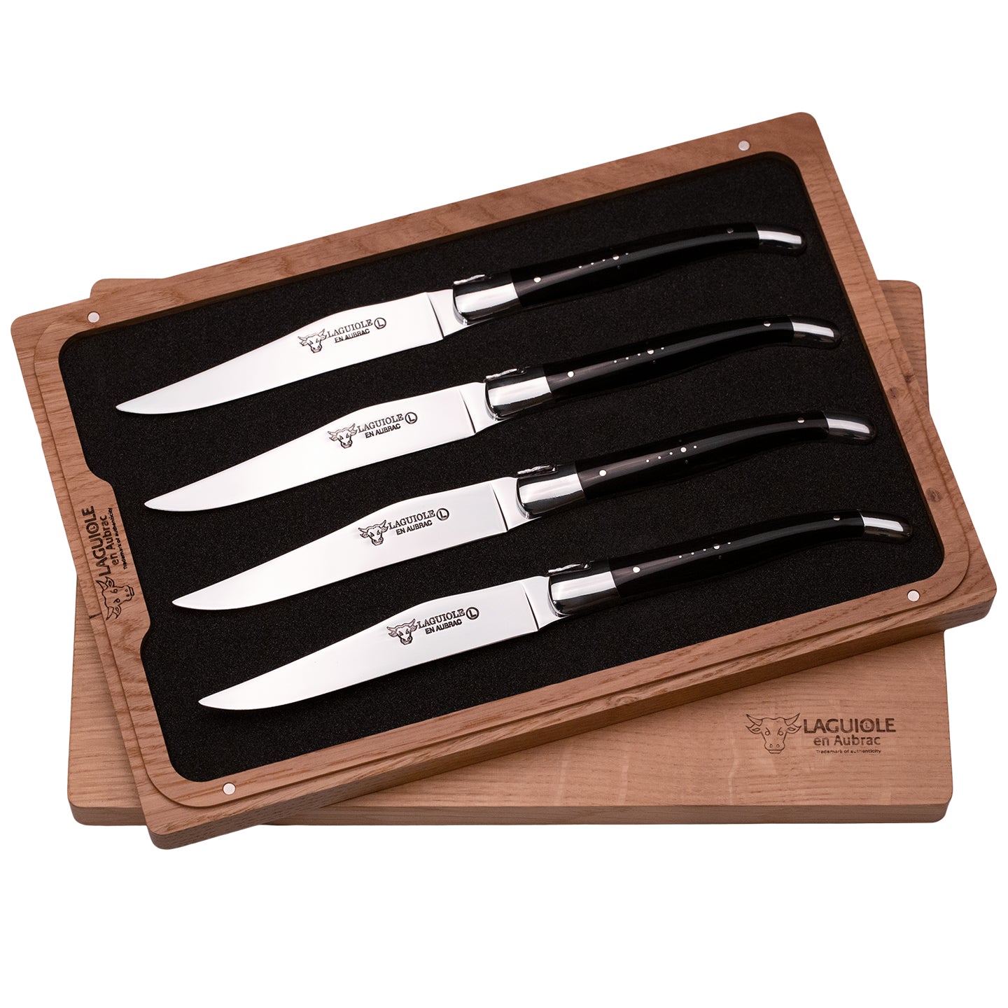 Laguiole en Aubrac Steak Knives Set of 4 / Buffalo Horn