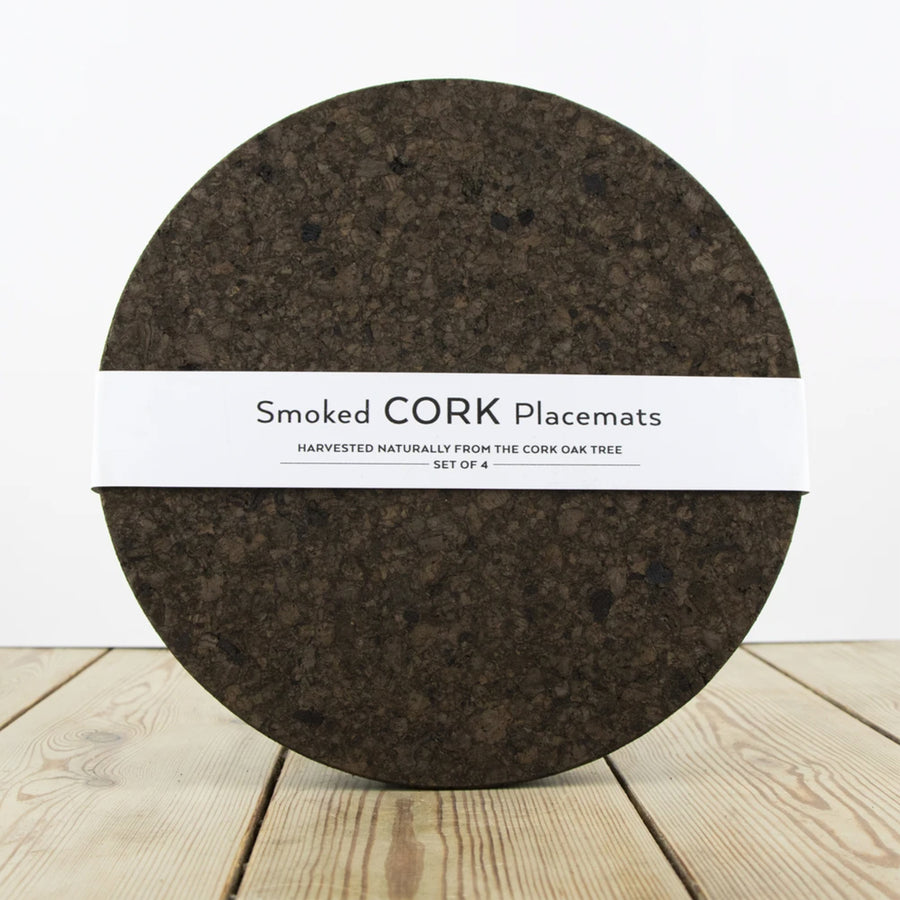 Smoked Cork Round Placemat 25cm / Set of 4