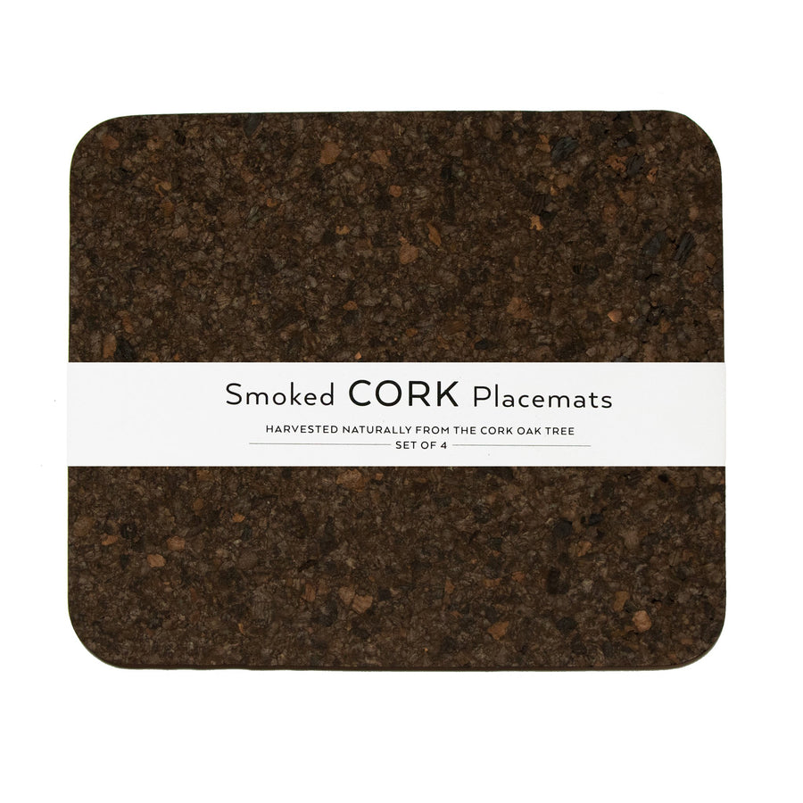 Smoked Cork Rectangular Placemat 29.5x25cm / Set of 4