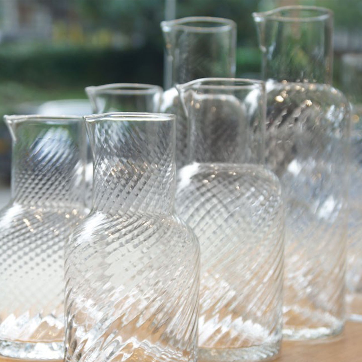 Lisbon Rippled Carafe / Clear