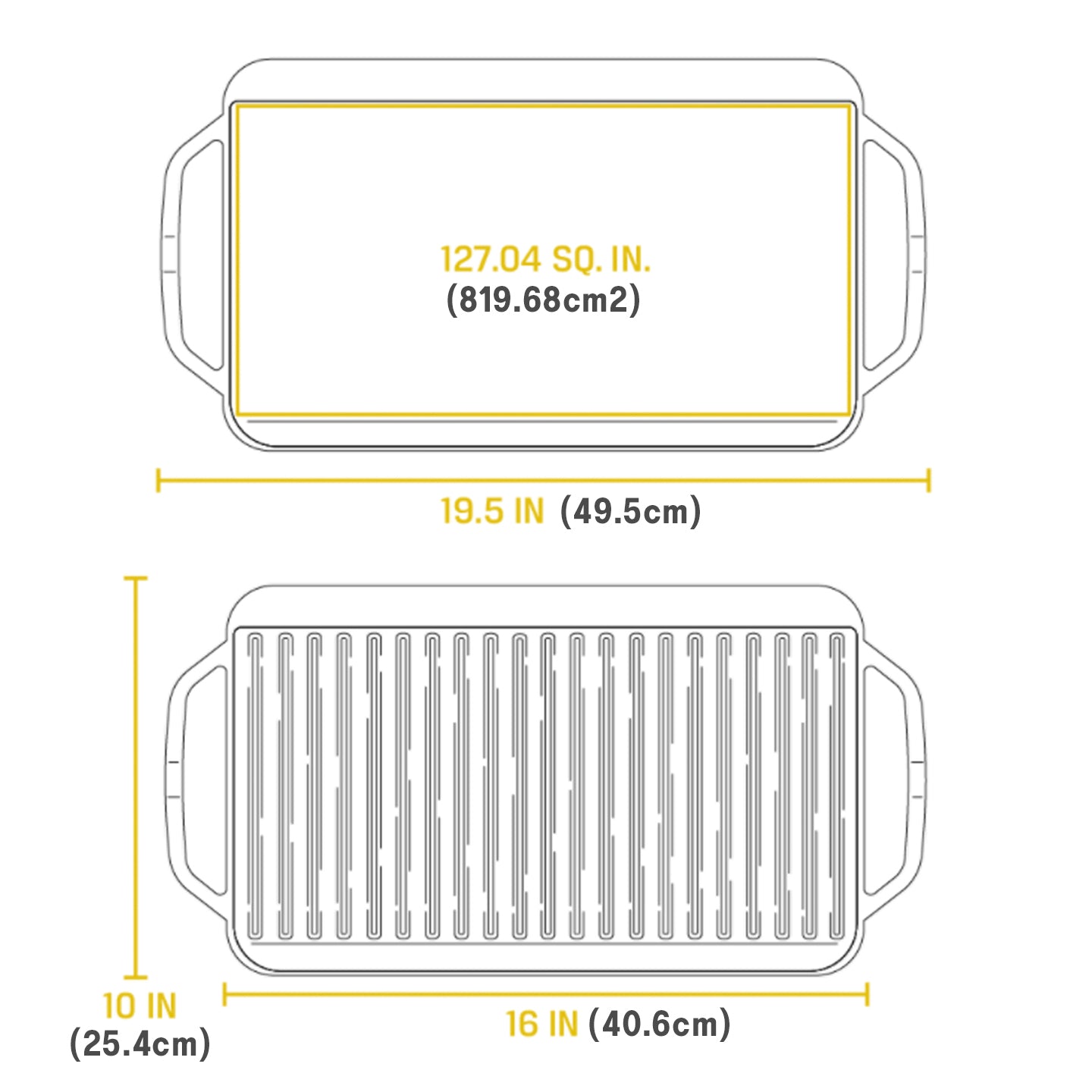 Lodge Chef Collection Reversible Griddle / 50x25cm / 19.5x10"