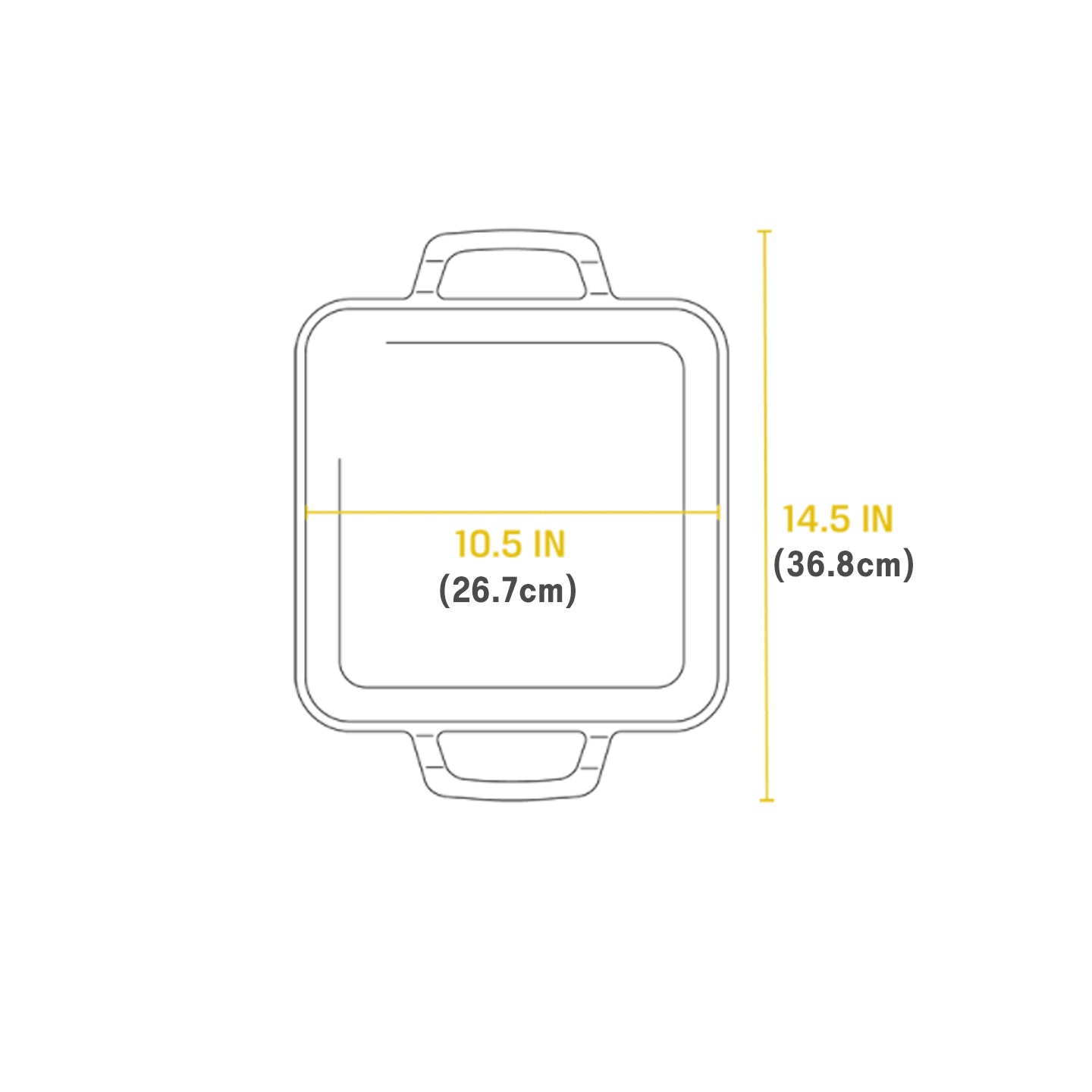 Lodge Chef Collection Square Griddle 2 Handles / 28cm / 11"
