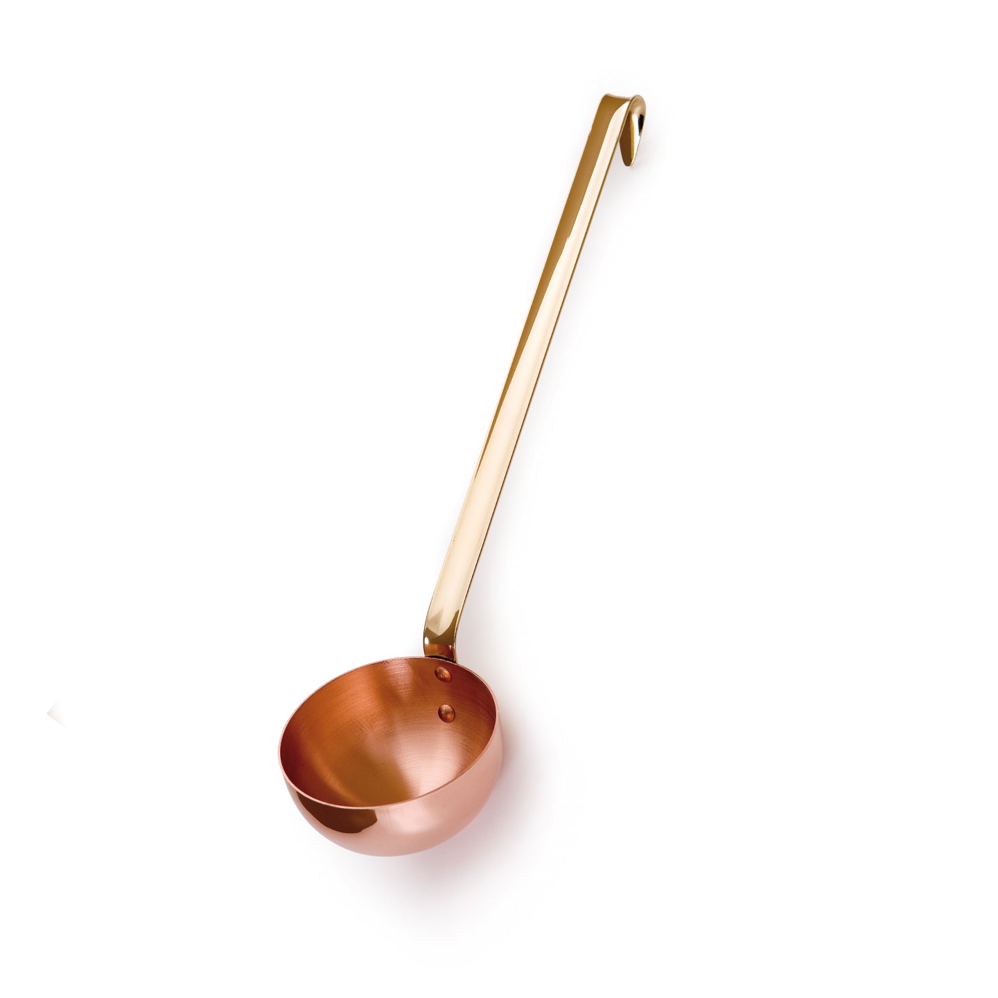 Mauviel Copper Ladle with Brass Hook Handle