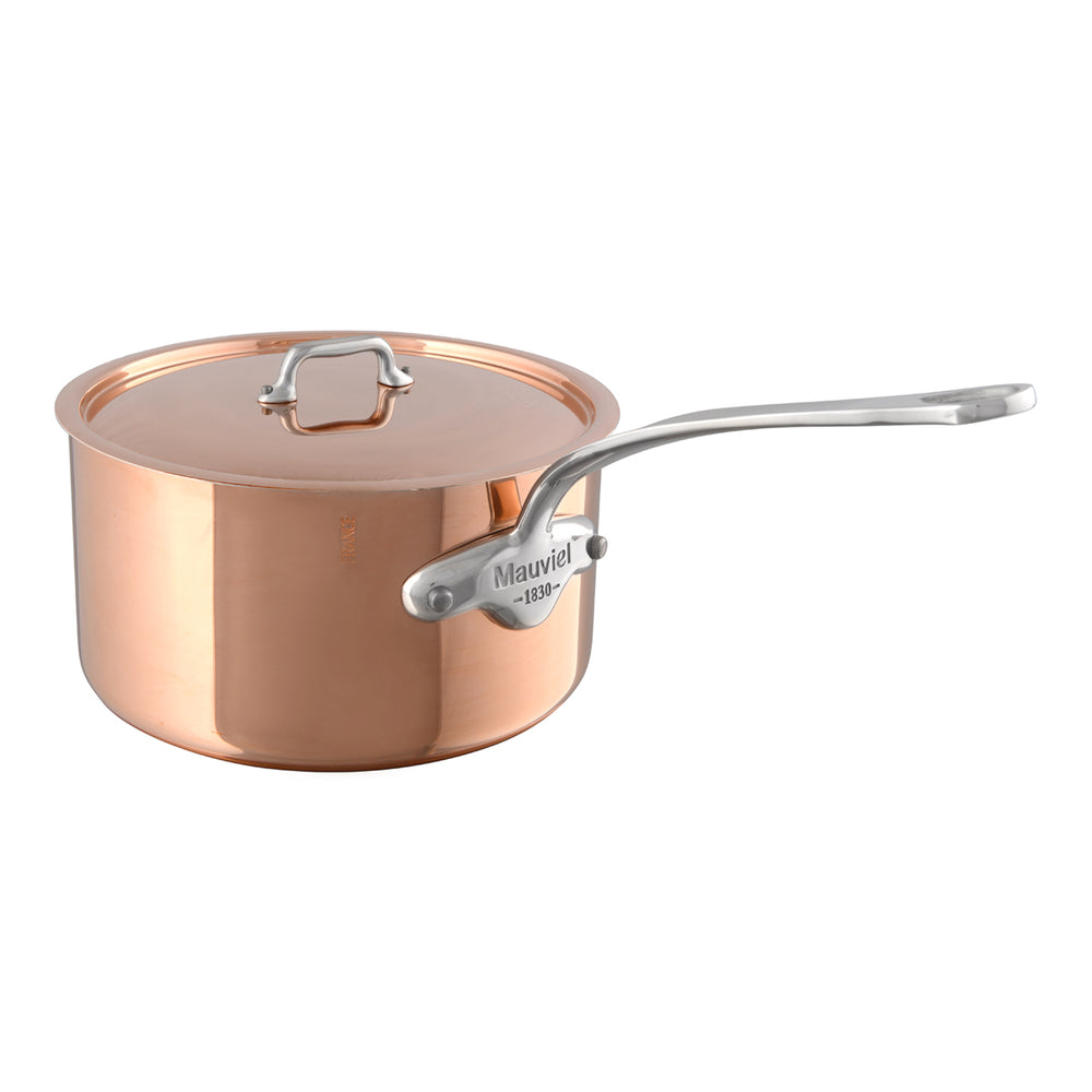 Mauviel M'150S Saucepan with Copper Lid / 18cm (Ex-Display)