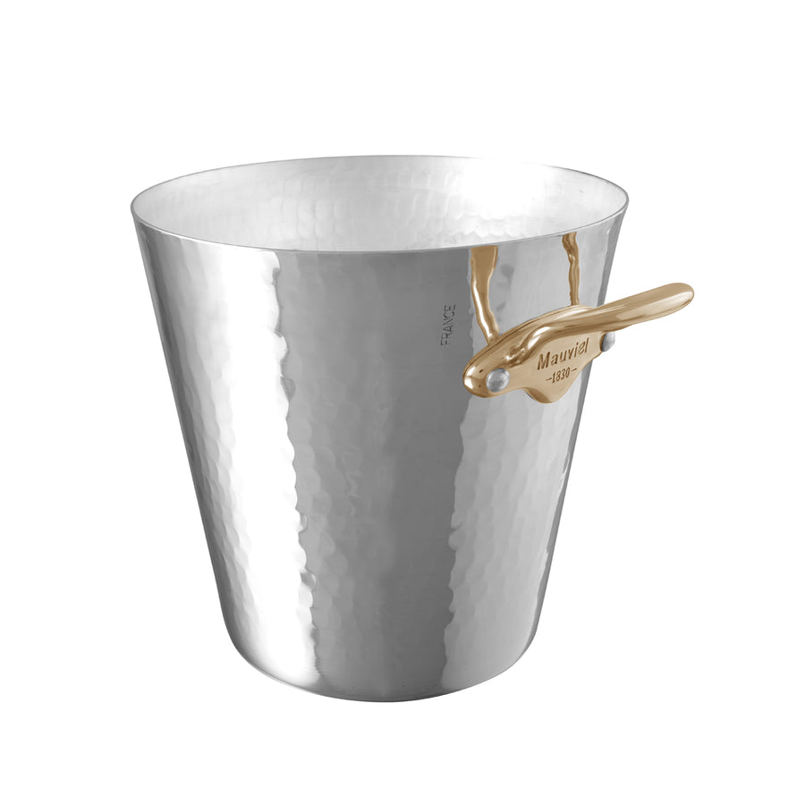 Mauviel M'30 Hammered Aluminium Champagne Bucket with Bronze Handles