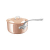 Mauviel M'6S Induction Compatible Copper Saucepan with Lid