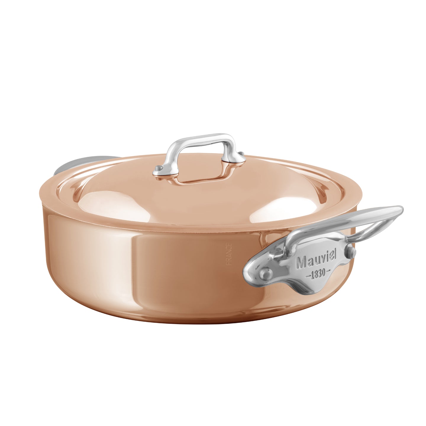 Mauviel M'6S Induction Compatible Copper Saute Casserole with Lid