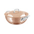 Mauviel M'6S Induction Compatible Copper Curved Splayed Saute Pan with Lid