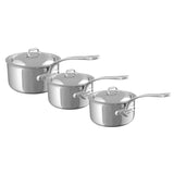 Mauviel M'Cook 3 Piece Saucepan Set with Lids