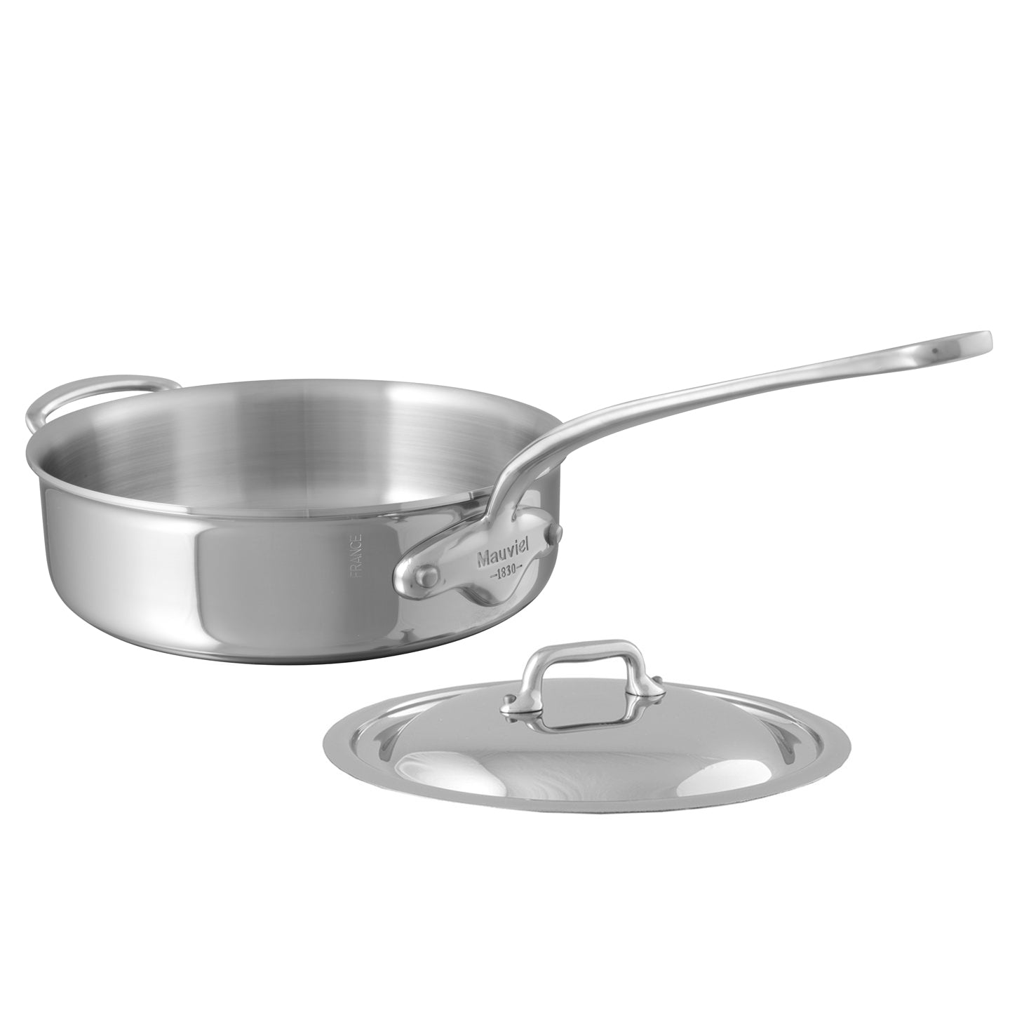 Mauviel M'Cook Saute Pan Long Handle with Lid