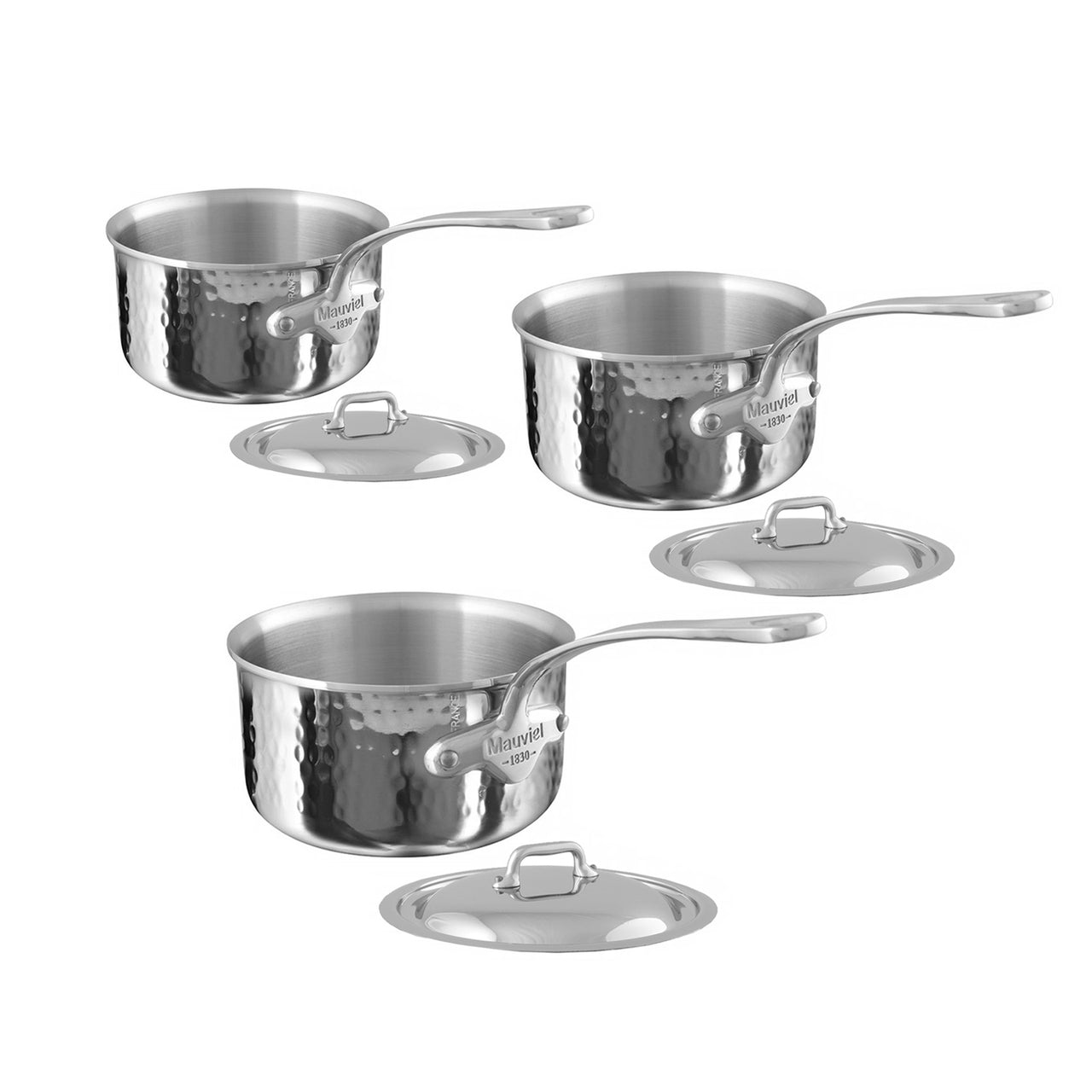 3 Piece Saucepan Set 16/18/20cm Polished