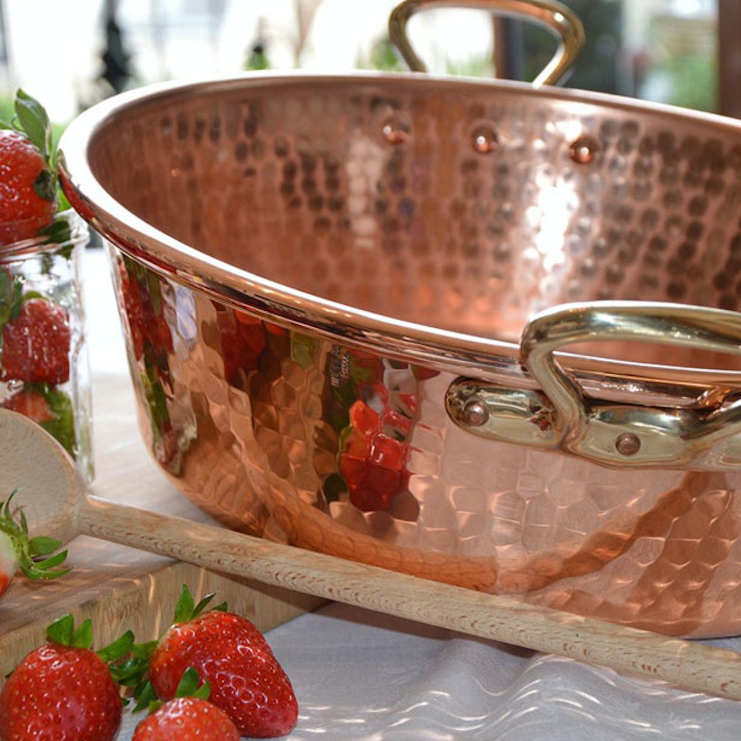 Mauviel M'Passion Hammered Jam Pan / 36cm Borough Kitchen