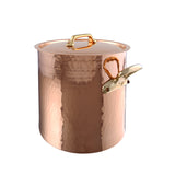 Mauviel M'Tradition Hammered Copper Stockpot with Lid