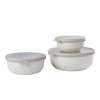 Mepal Cirqula Multi Bowl with Lid / Set of 3 / Nordic White