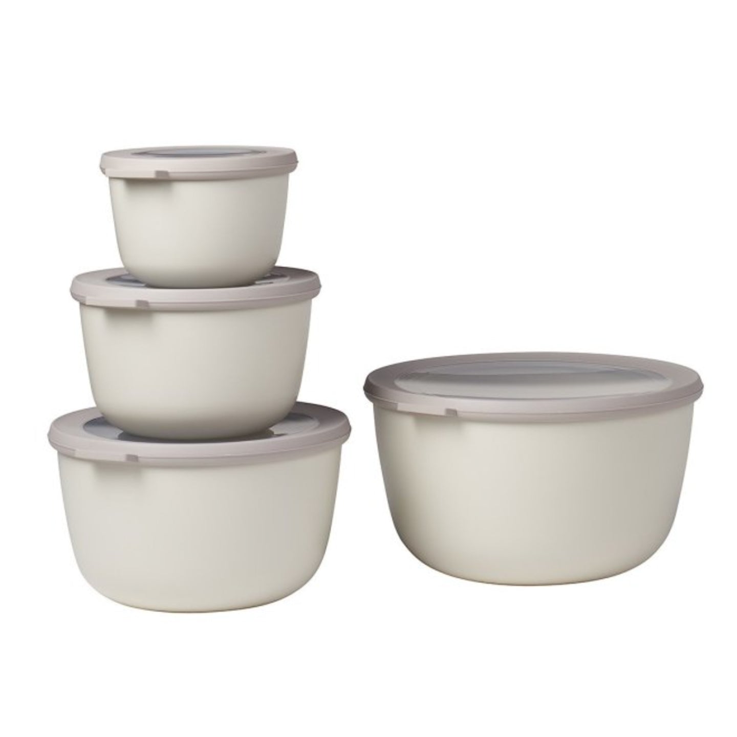 Mepal Cirqula Multi Bowl with Lids / Set of 4 / Nordic White