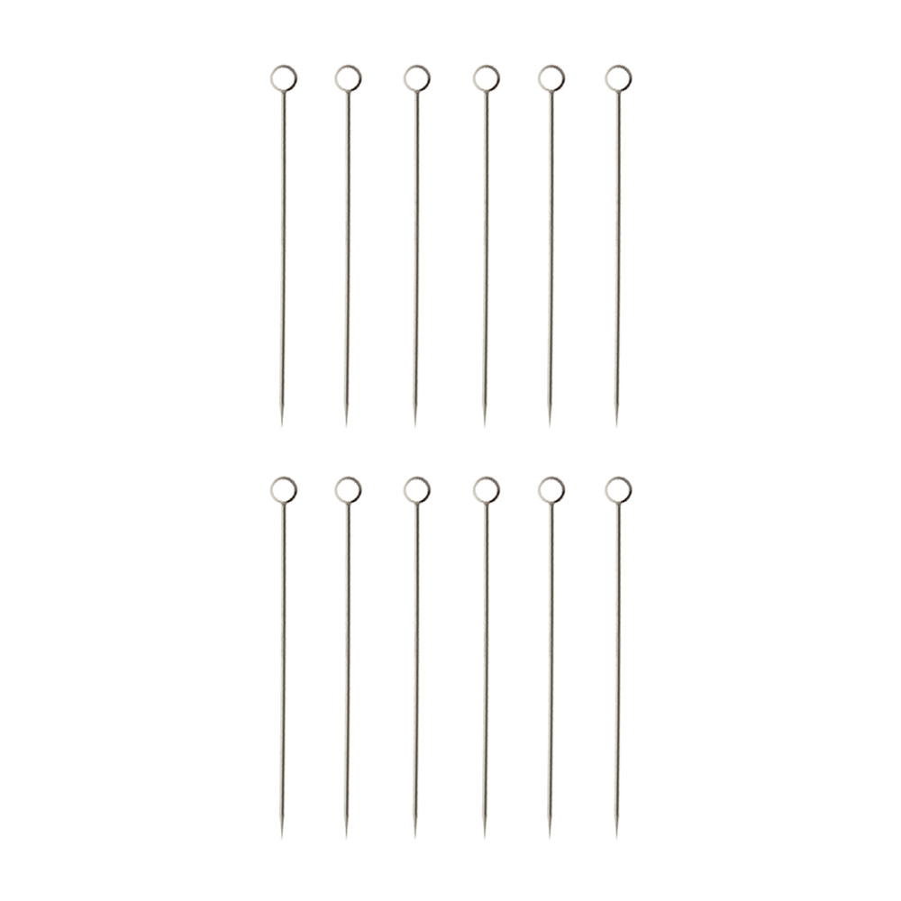 Mercer Stainless Steel Cocktail Picks / Set of 12 / Ring Top