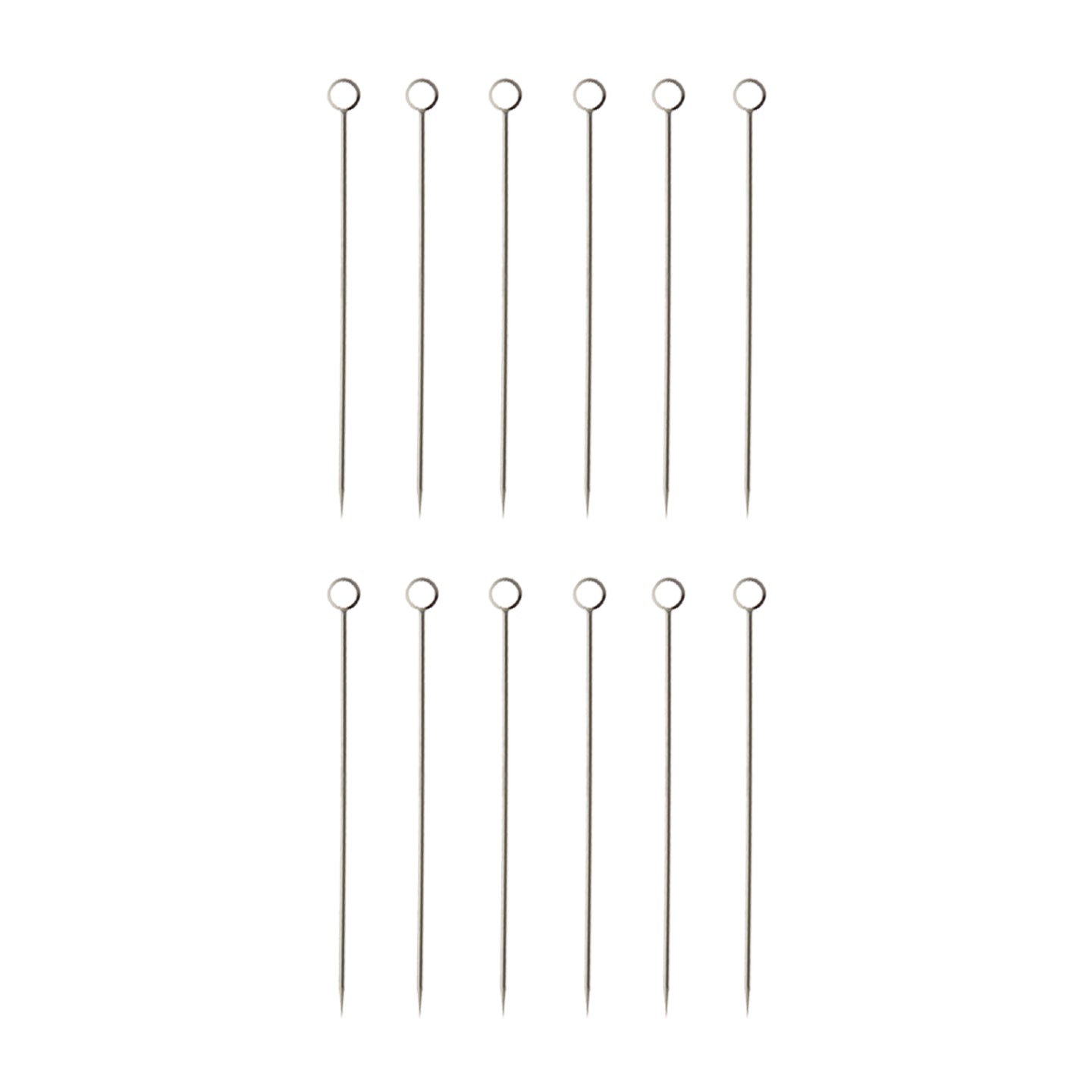 Mercer Stainless Steel Cocktail Picks / Set of 12 / Ring Top