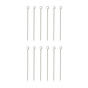 Mercer Stainless Steel Cocktail Picks / Set of 12 / Ring Top