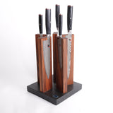 Miyabi 5000 FCD 5 Knife and Kai Block Set / Walnut Block