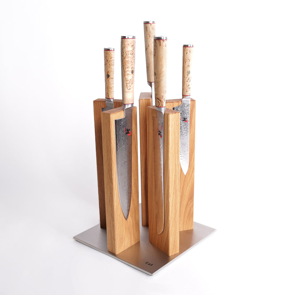 Miyabi 5000 MCD 5 Knife and Kai Block Set / Oak Block