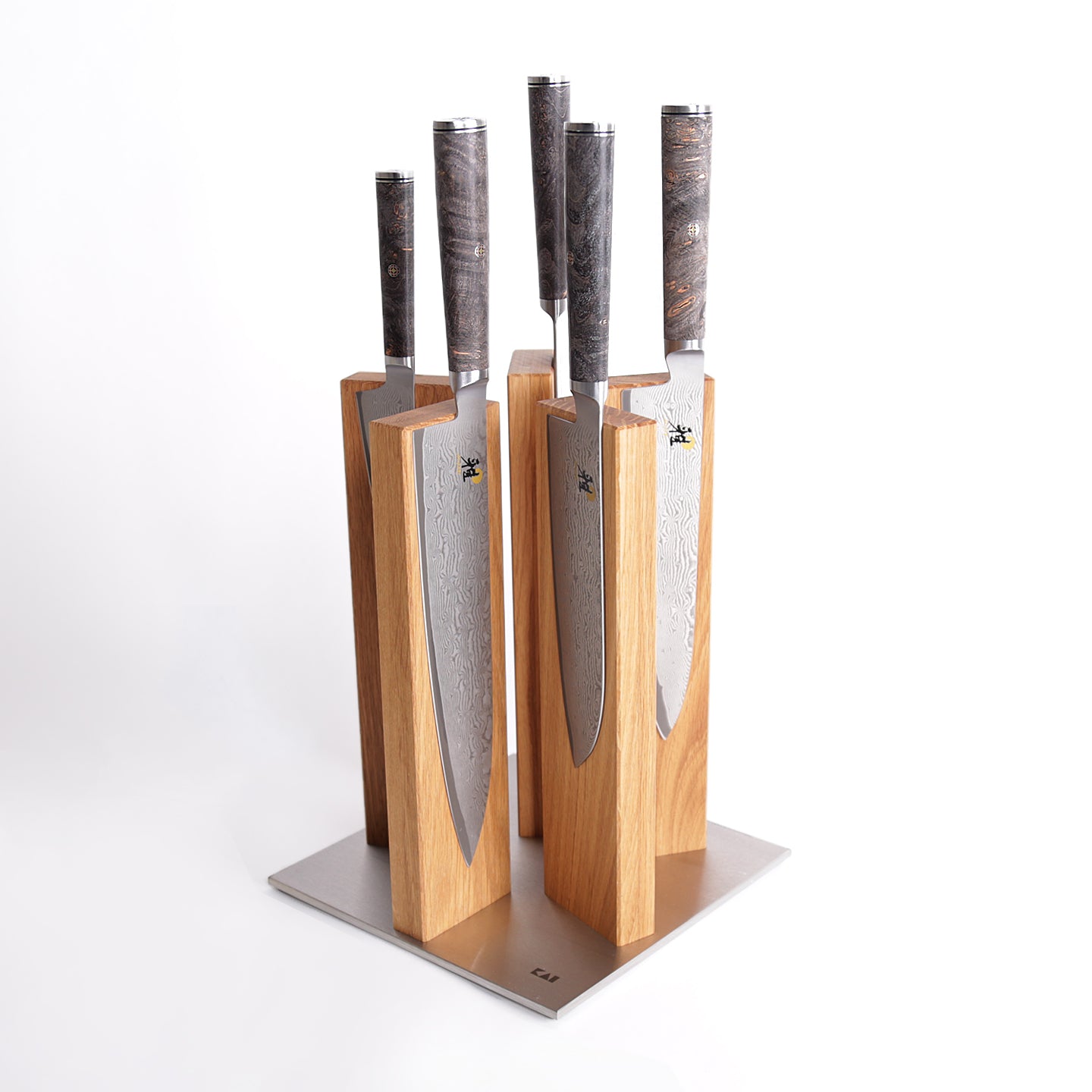 Miyabi 5000 MCD67 5 Knife and Kai Block Set / Oak Block