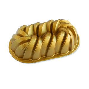 Nordic Ware Braided Loaf Pan / Gold