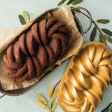 Nordic Ware Braided Loaf Pan / Gold