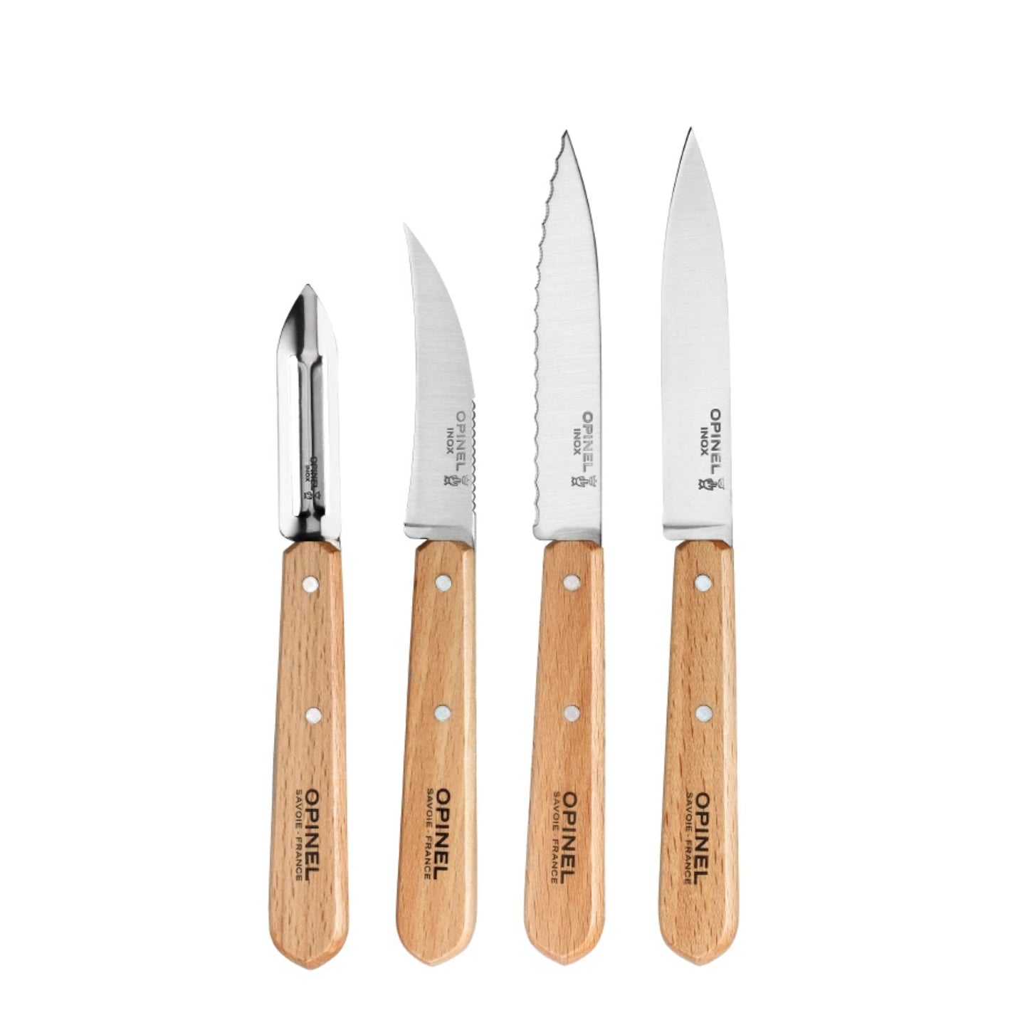 Opinel Wooden Handle Prep Knife Set