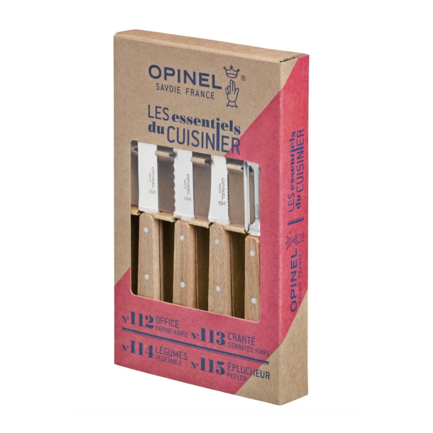 Opinel Wooden Handle Prep Knife Set