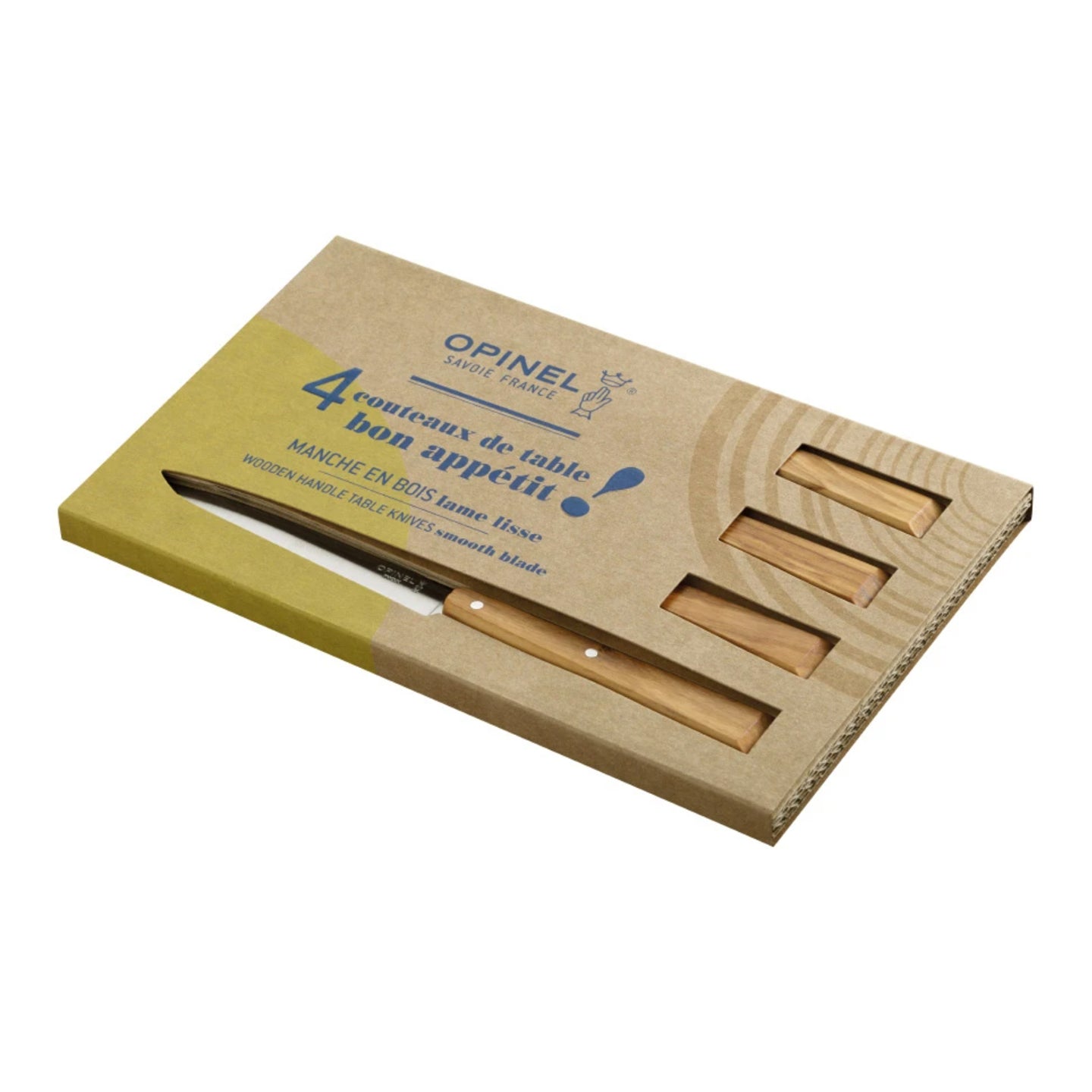 Opinel Wooden Handle Table Knives Set of 4 Borough Kitchen