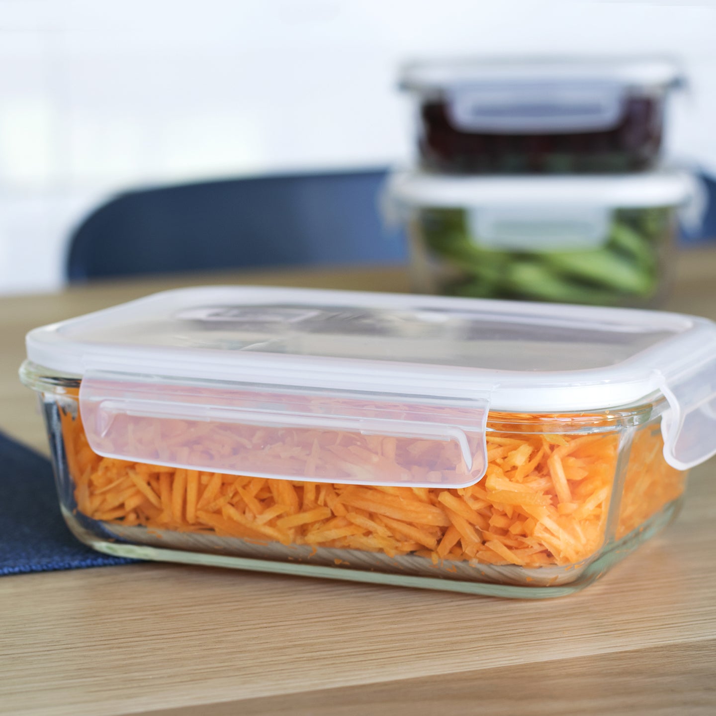 Pebbly Rectangular Glass Container | Borough Kitchen