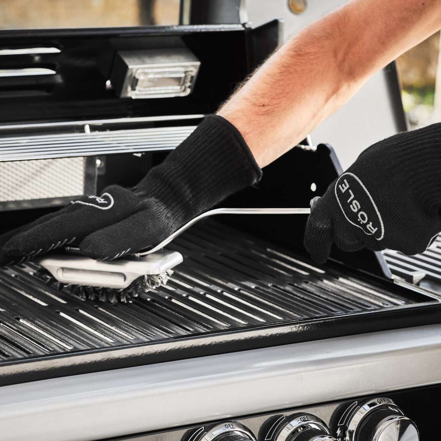 Rosle BBQ Premium 3 Piece Set / Knitted Gloves