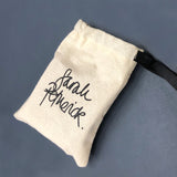 Sarah Petherick Square Salt/Pepper Bowl & Miniature Oval Spoon / Horn