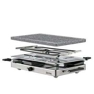 Appareil a Raclette 8 Personne, Service a Raclette avec Revêtement Anti-Adhésif Plaque de Appareil a Raclette 8 Personne, Service a Raclette avec Revêtement Anti-Adhésif Plaque de
