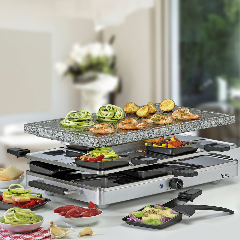 Spring Classic Raclette Grill with Granite Plate / 8 Person