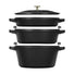 Staub Stackable 3 Piece Pot Set / Black | Borough Kitchen