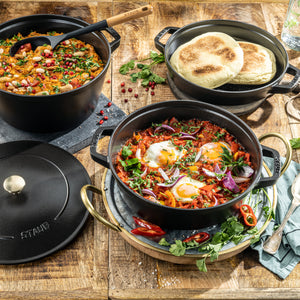 Staub Stackable 3 Piece Pot Set / Black