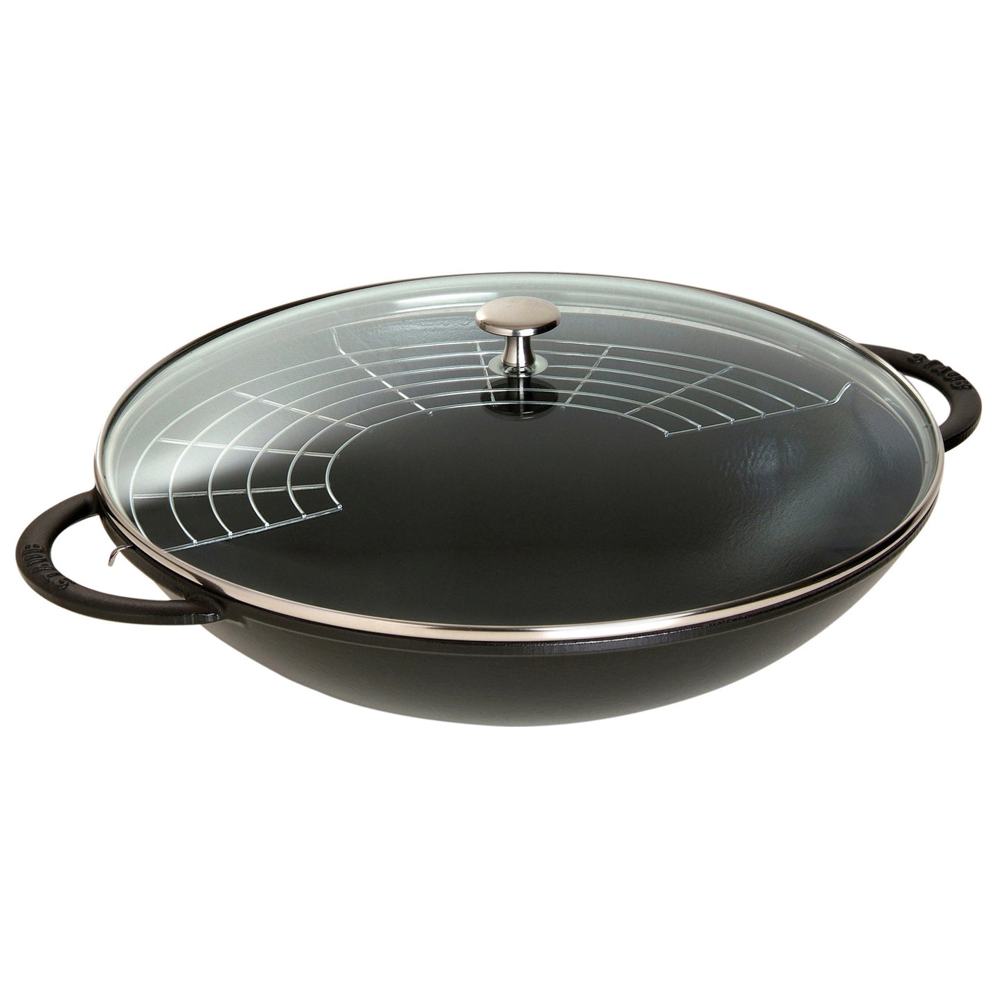 Cast Iron Wok w accessories 37cm