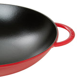 Staub Cast Iron Wok / Cherry / 37cm